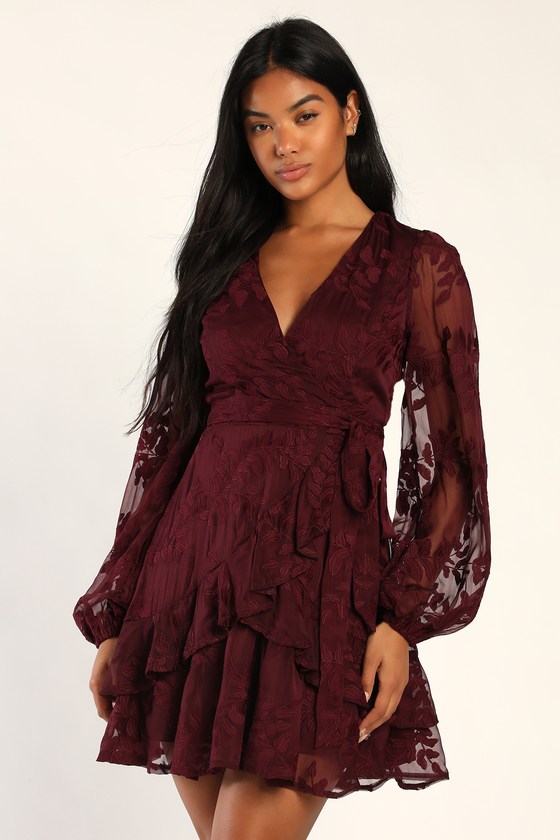 maroon dress